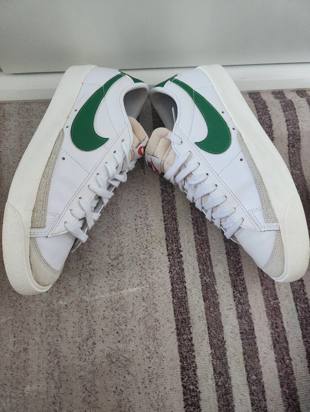 Nike Blazer Low 77 Vintage White Pine Green Size UK 7 EUR 41 US 8 - Picture 3 of 6